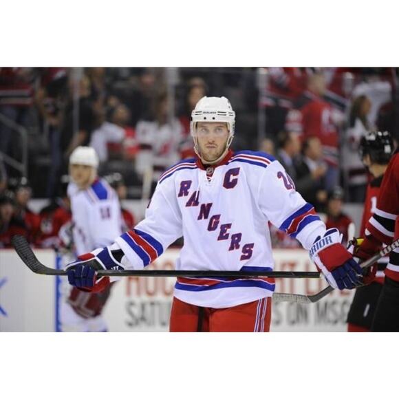 New York Rangers Ryan Callahan Reebok CCM Sz 50 M NHL Hockey Jersey Fight Strap - Picture 11 of 13